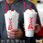 Half Price Shakes at Sonic