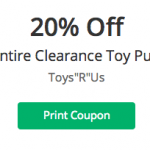 Printable Toys R Us Coupon: 20% Off